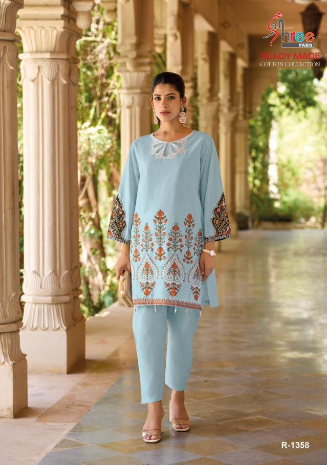 R 1358 By Shree Cambric Cotton Pakistani Readymade Suits Wholesalers In Delhi